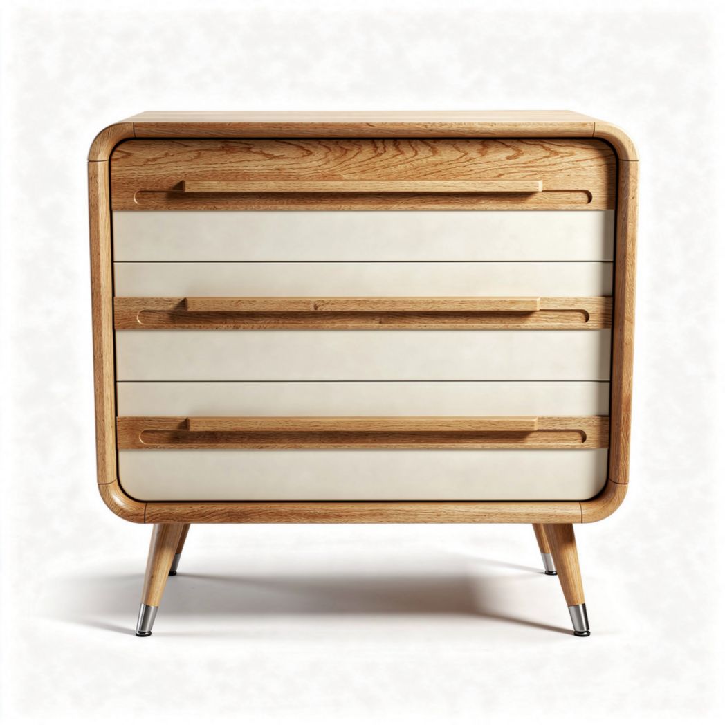 Dressoir van hout en kunststof met vier lades 60 x 40 x 80 cm
