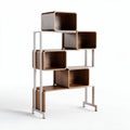 Houten boekenrek met metalen frame 80 x 40 x 150cm voor moderne interieurs
